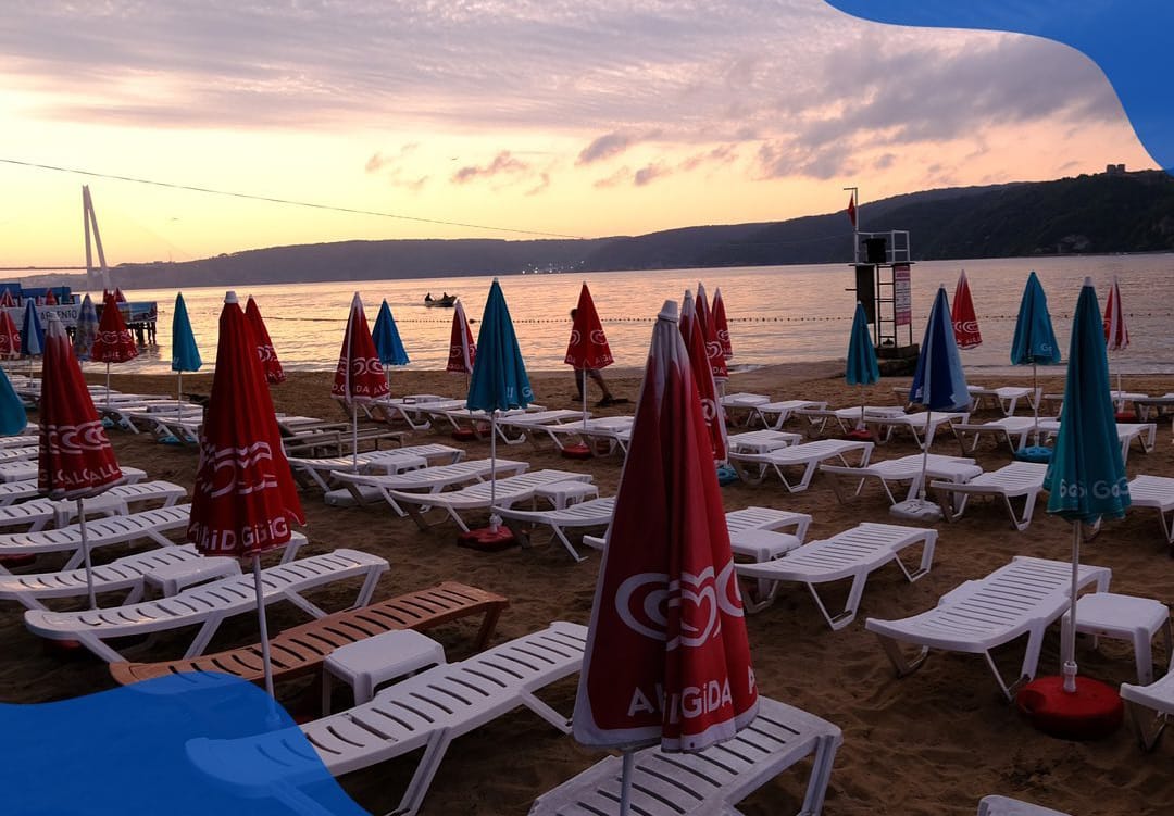 Sarıyer Altınkum Kadınlar Plajı gün batımı manzarası